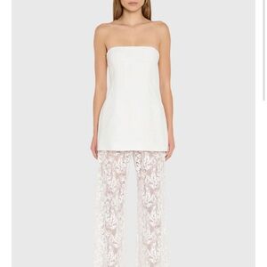 Amanda Uprichard Mariko Wide Leg lace pants and Linda Tunic - both in size s